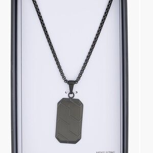 Sleek Black Pendant Necklace